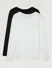 Women's Micro Rib Long Sleeve Tee (2-Pack)