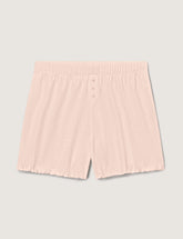 Women's Cotton Pointelle Rib Sleep Short