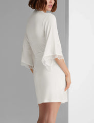 Women's Second Skin Luxe Rib Lace Robe