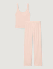 Women's Cotton Pointelle Rib Tank & Pant Set