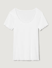 Women's Cotton Pointelle Rib Tee