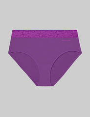 Women's Second Skin High Rise Brief, Lace Waist