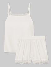 Women's Second Skin Luxe Rib Lace Cami & Short Set