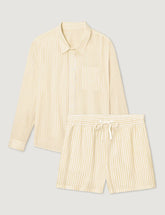 Women's Woven Button Down Shirt & Short Set
