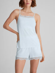 Women's Second Skin Luxe Rib Lace Cami & Short Set