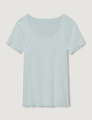 Women's Cotton Pointelle Rib Tee