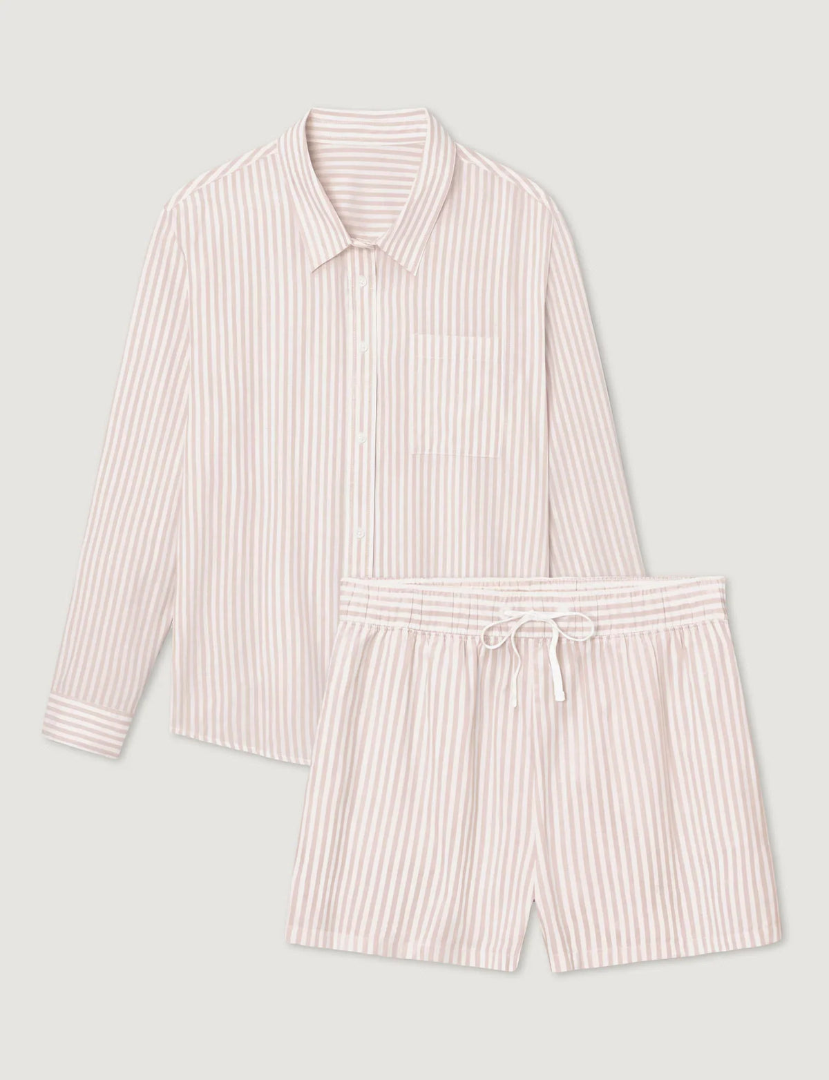 Women's Woven Button Down Shirt & Short Set