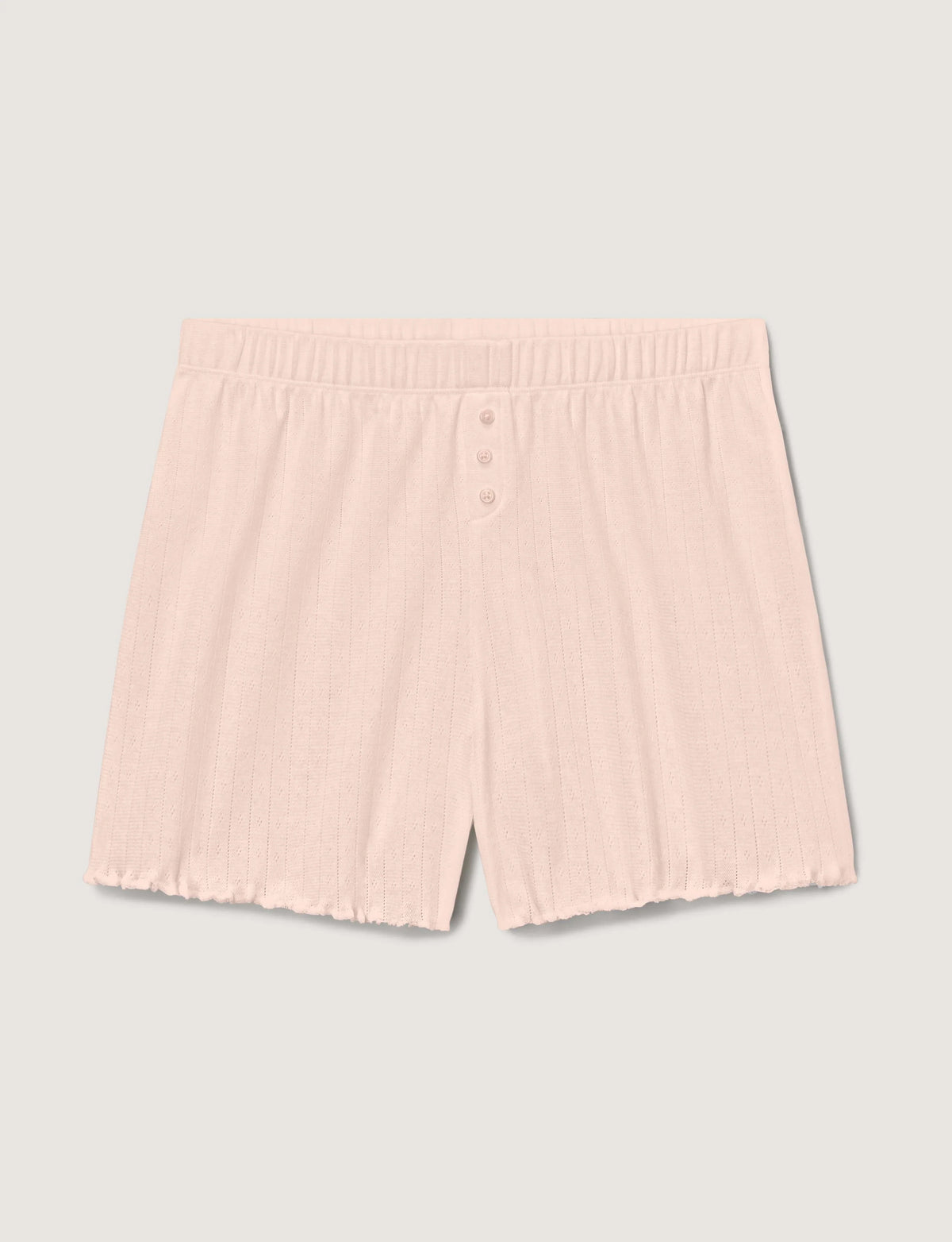 Women's Cotton Pointelle Rib Sleep Short