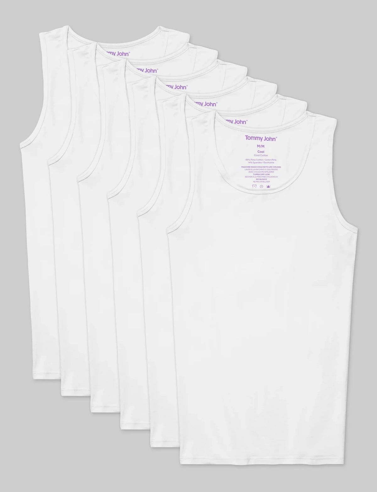 Cool Cotton Tank Stay-Tucked Undershirt (6-Pack)