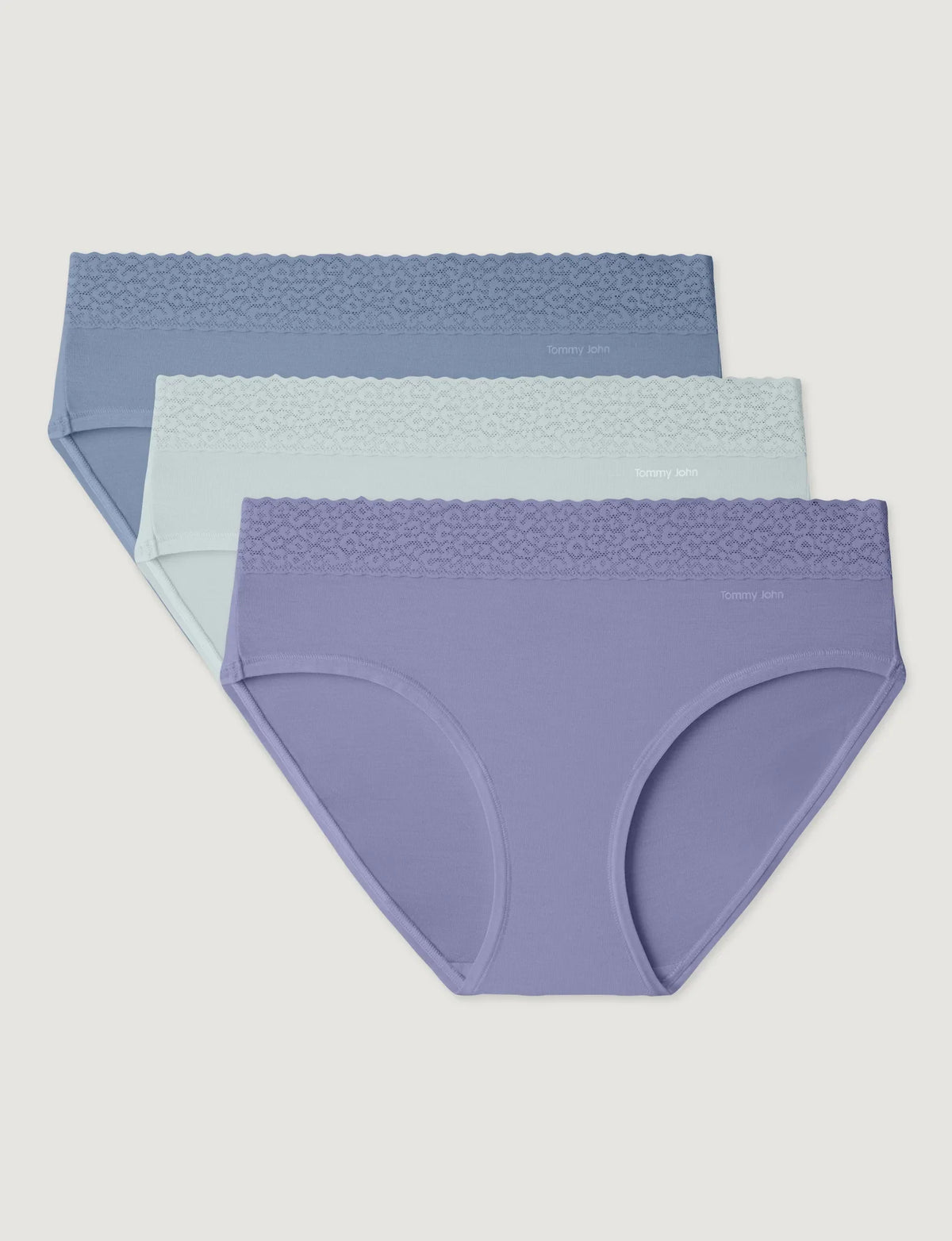 Women's Second Skin Brief, Lace Waist (3-Pack)