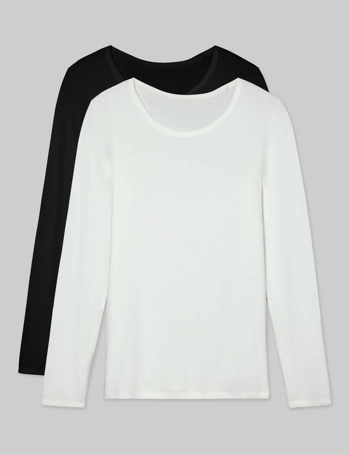 Women's Micro Rib Long Sleeve Tee (2-Pack)