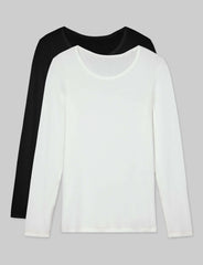Women's Micro Rib Long Sleeve Tee (2-Pack)