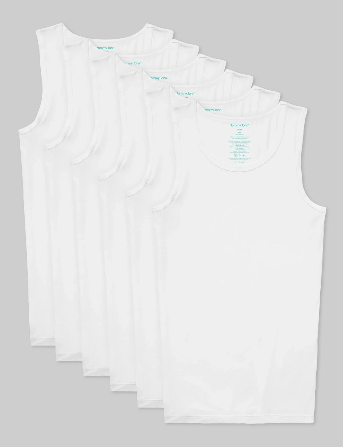 Second Skin Tank Stay-Tucked Undershirt (6-Pack)